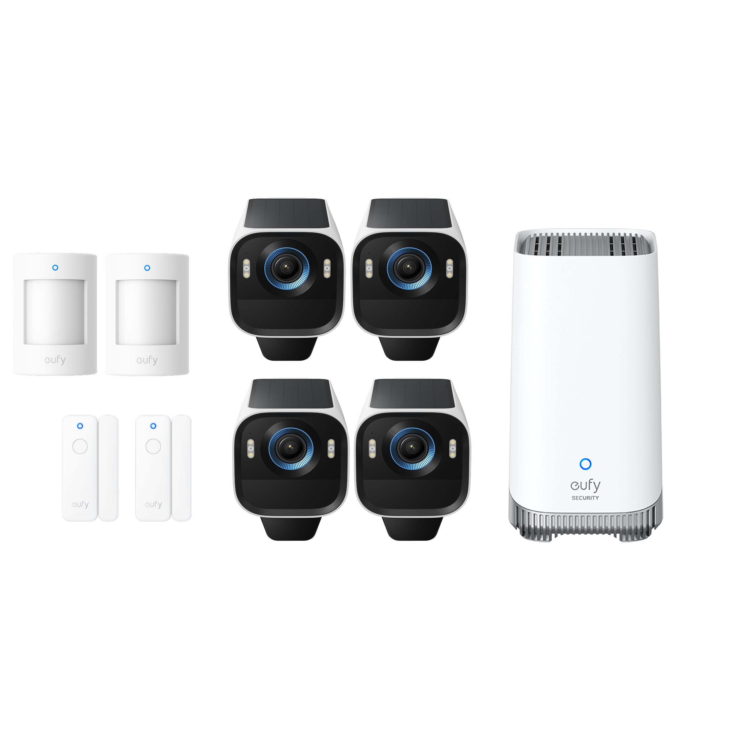 eufy-security-eufycam-s3-pro-4-cam-kit-mit-homebase-s380-und-alarmanlage image 1
