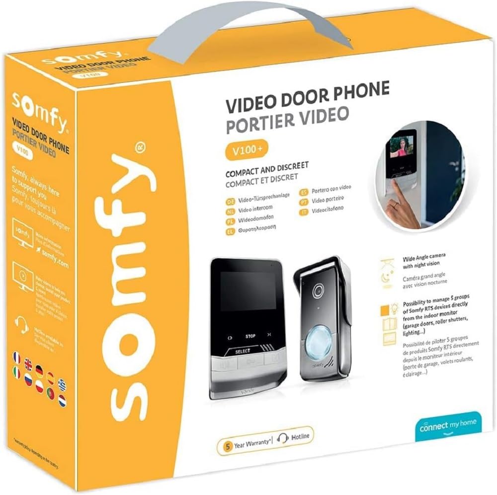somfy-v100-video-t-rsprechanlage-komplett-set-mit-4-3-zoll-monitor-und-rts-funks image 2