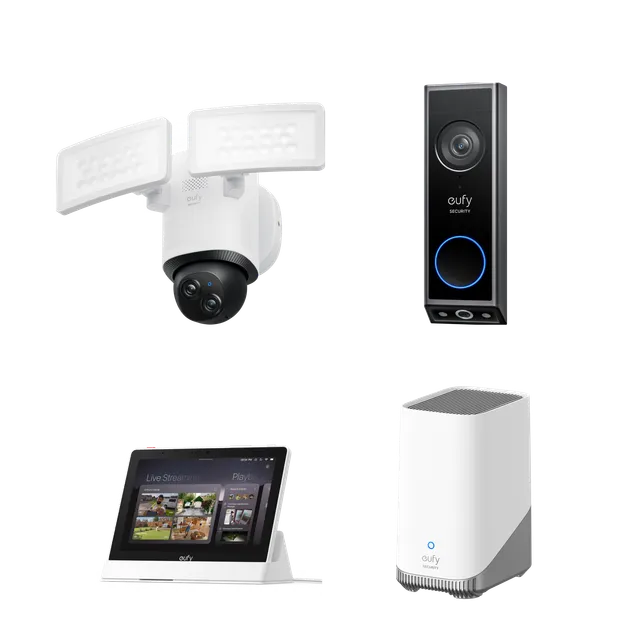 eufy-security-e340-bundle-video-doorbell-floodlight-kamera-homebase-s380-smart-d image 1