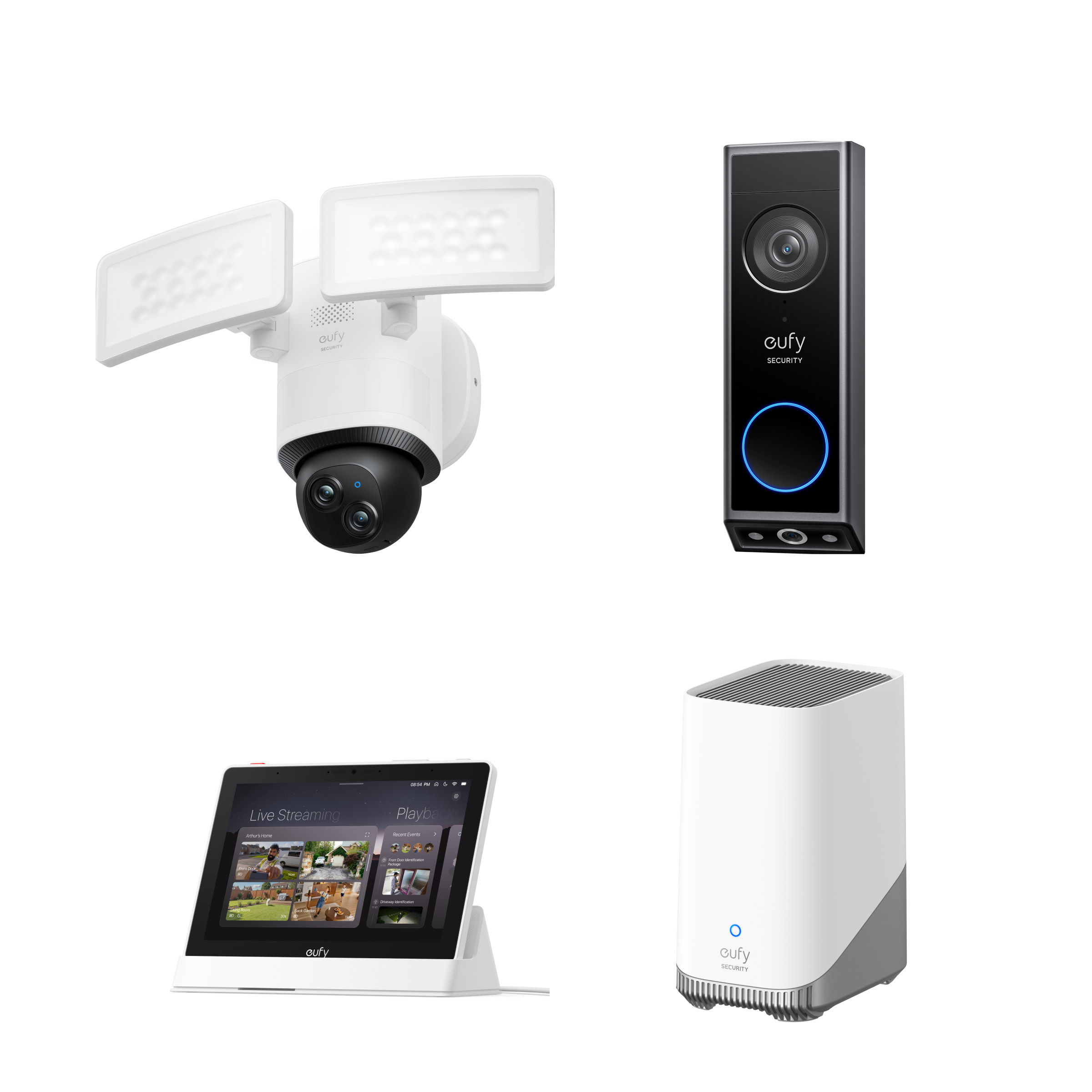 eufy-security-e340-bundle-video-doorbell-floodlight-kamera-homebase-s380-smart-d image 1