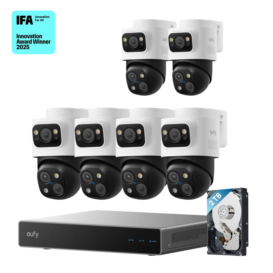 eufy-security-s4-max-poe-nvr-security-system-6-cam-kit-kabel-set image 1