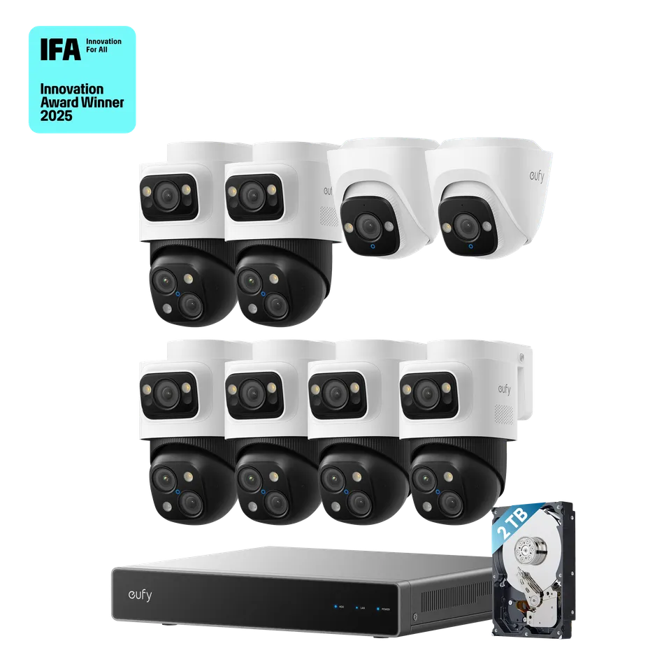 eufy-security-poe-nvr-s4-max-6-cam-kit-2-turret-kameras-set image 1