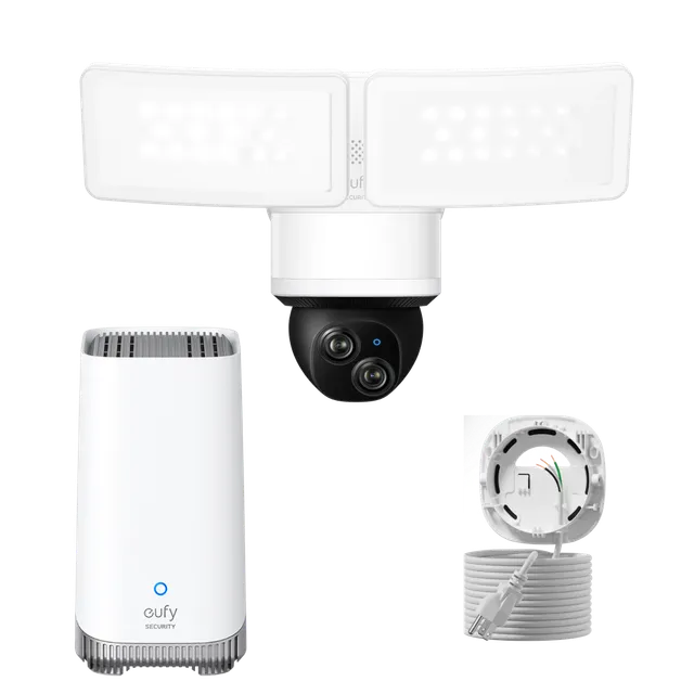 eufy-security-floodlight-camera-e340-mit-ac-kabel-homebase-s380-set image 1
