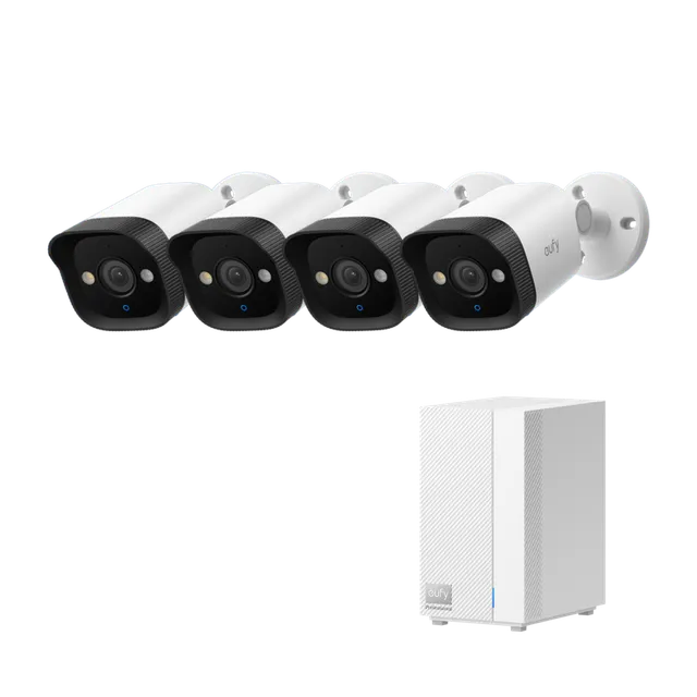 eufy-security-turret-poe-cam-e40-4er-set-mit-homebase-pro-s1-4k-poe-kamerasystem image 1