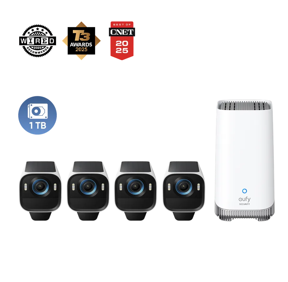 eufy-security-eufycam-s3-pro-4-cam-kit-1-tb-festplatte-4k-solar-berwachungskamer image 1