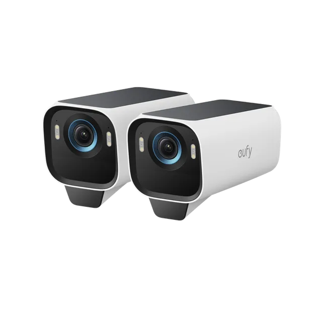 eufy-security-eufycam-s3-pro-4k-zusatzkamera-2er-pack-mit-solarplus-2-0 image 1