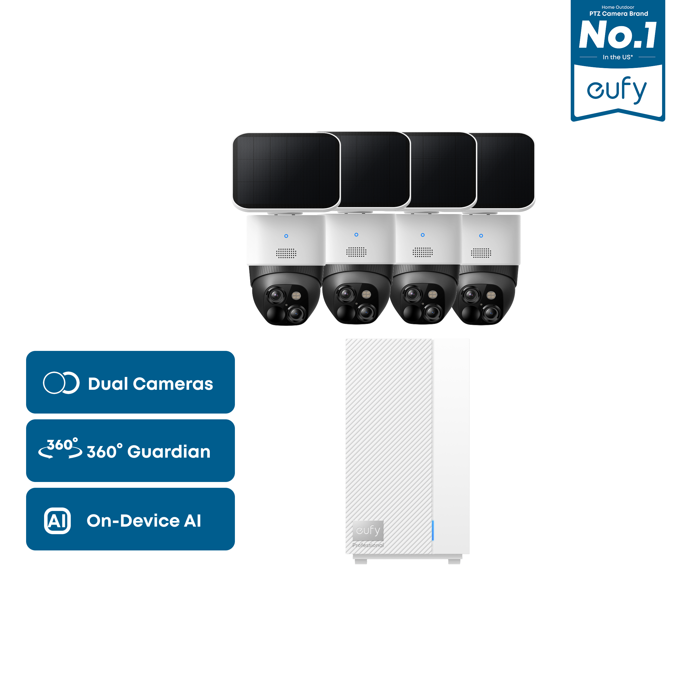 eufy-security-solocam-s340-4-cam-kit-homebase-professional-s1-solar-set image 1