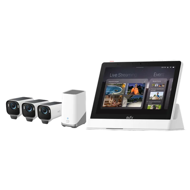 eufy-security-smart-display-3x-eufycam-s3-pro-kamera-set image 1