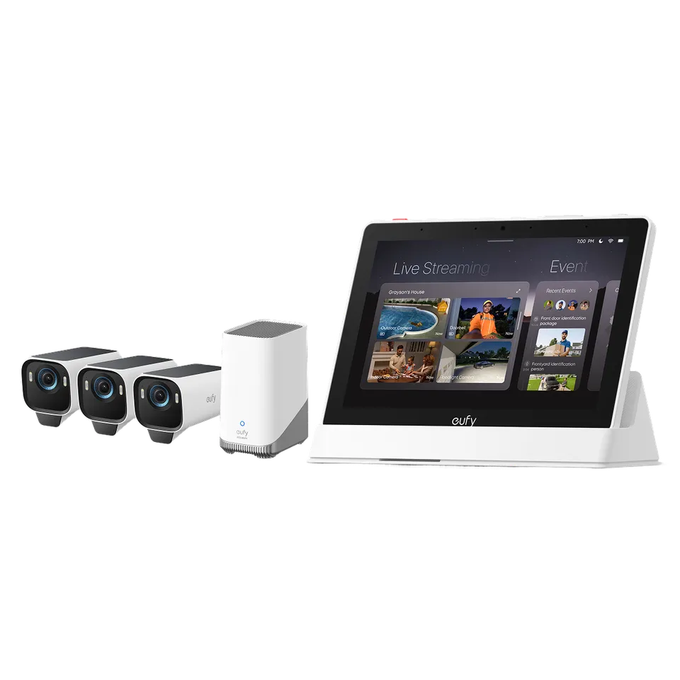 eufy-security-smart-display-3x-eufycam-s3-pro-kamera-set image 1