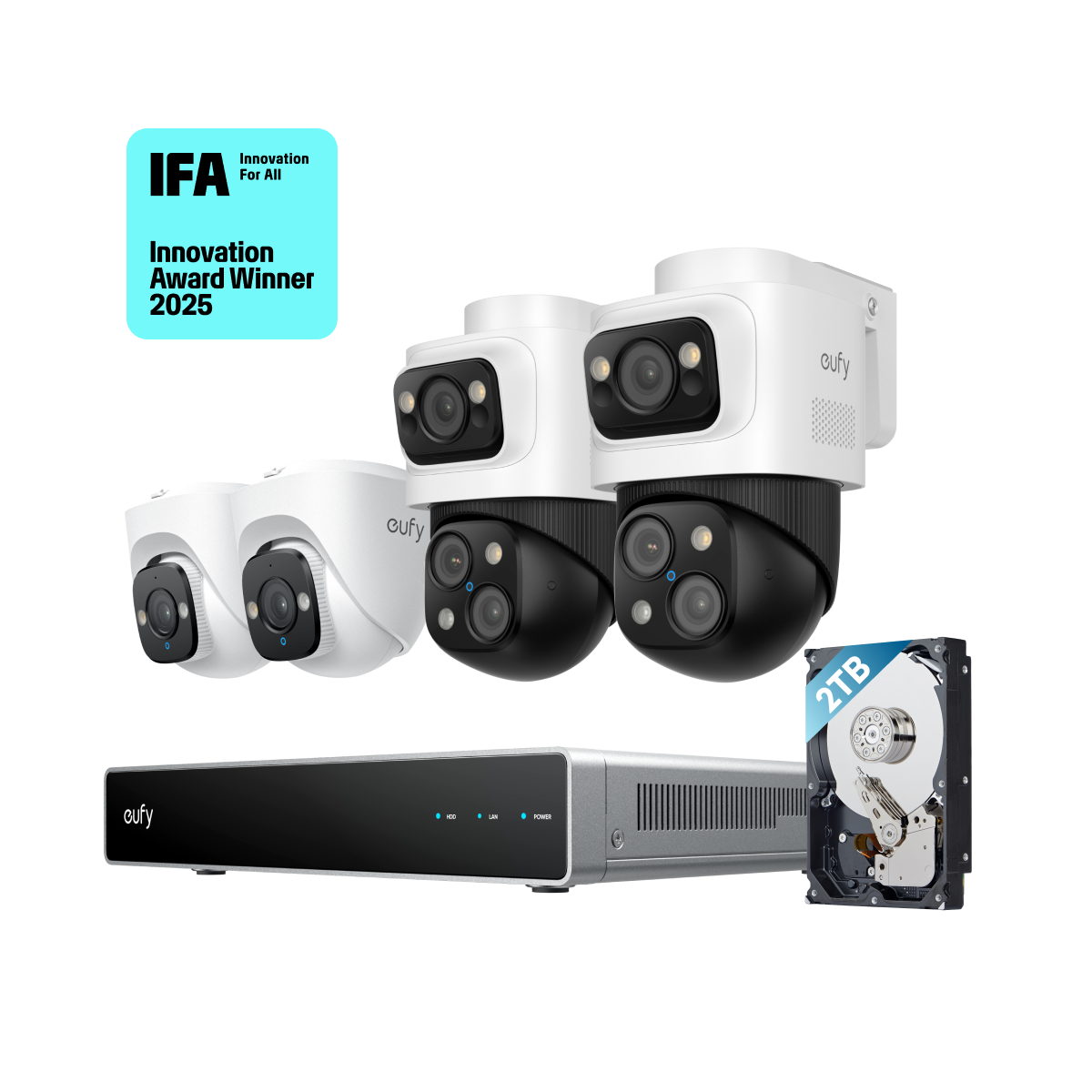 eufy-security-s4-poe-nvr-security-system-8-kanal-nvr-mit-2x-bullet-ptz-und-2x-tu image 1