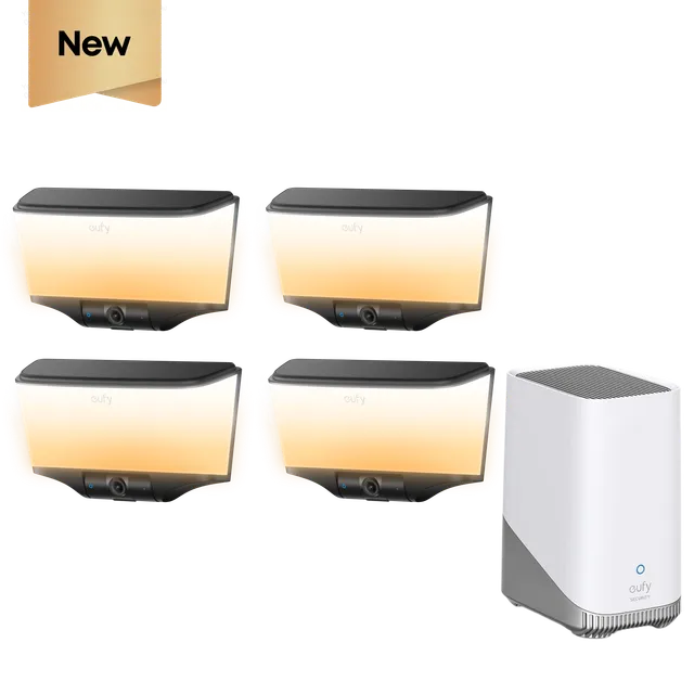 eufy-security-wall-light-cam-s4-4er-pack-homebase-s380 image 1