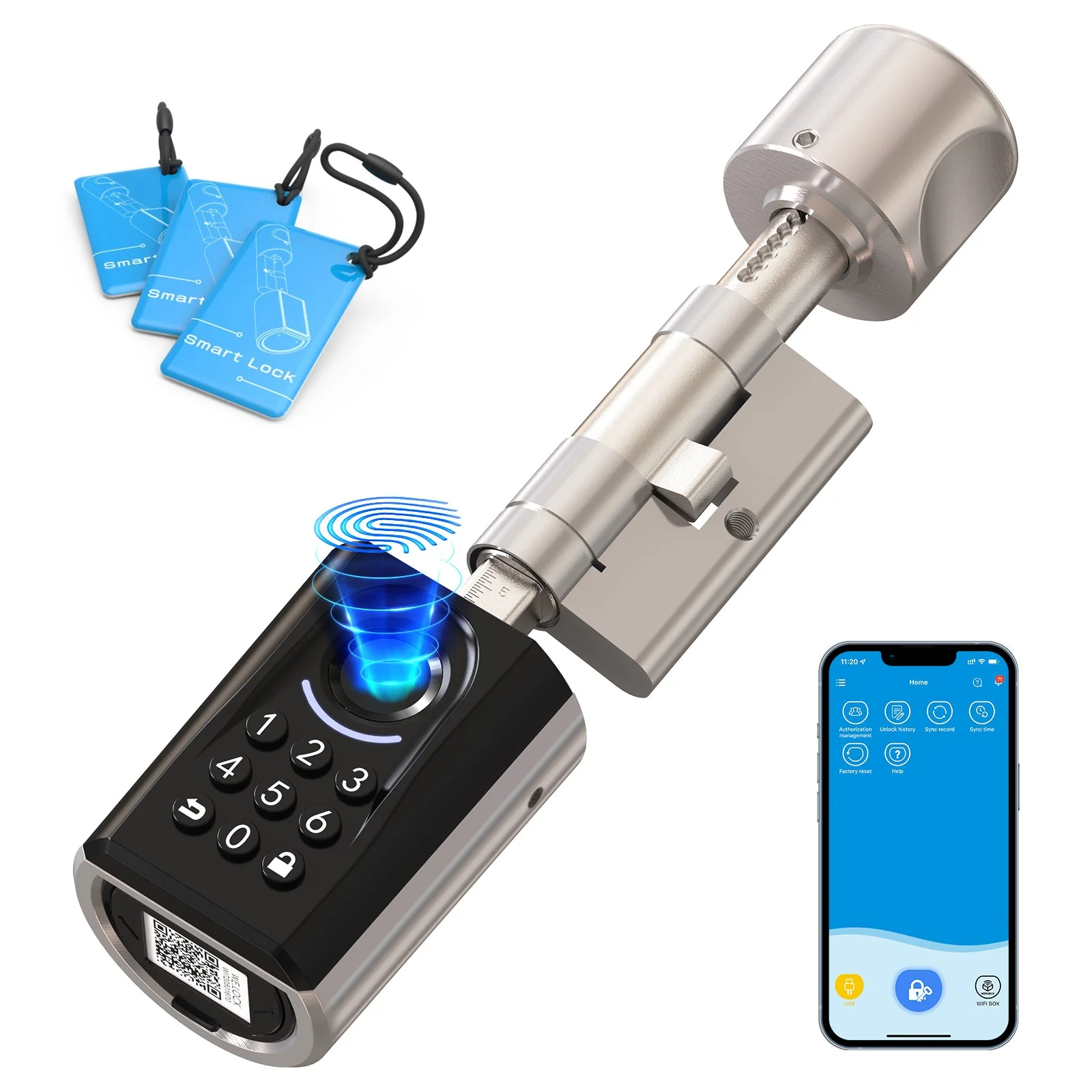welock-touca51-smart-t-rschloss-fingerabdruck-tastatur-app-und-rfid image 1