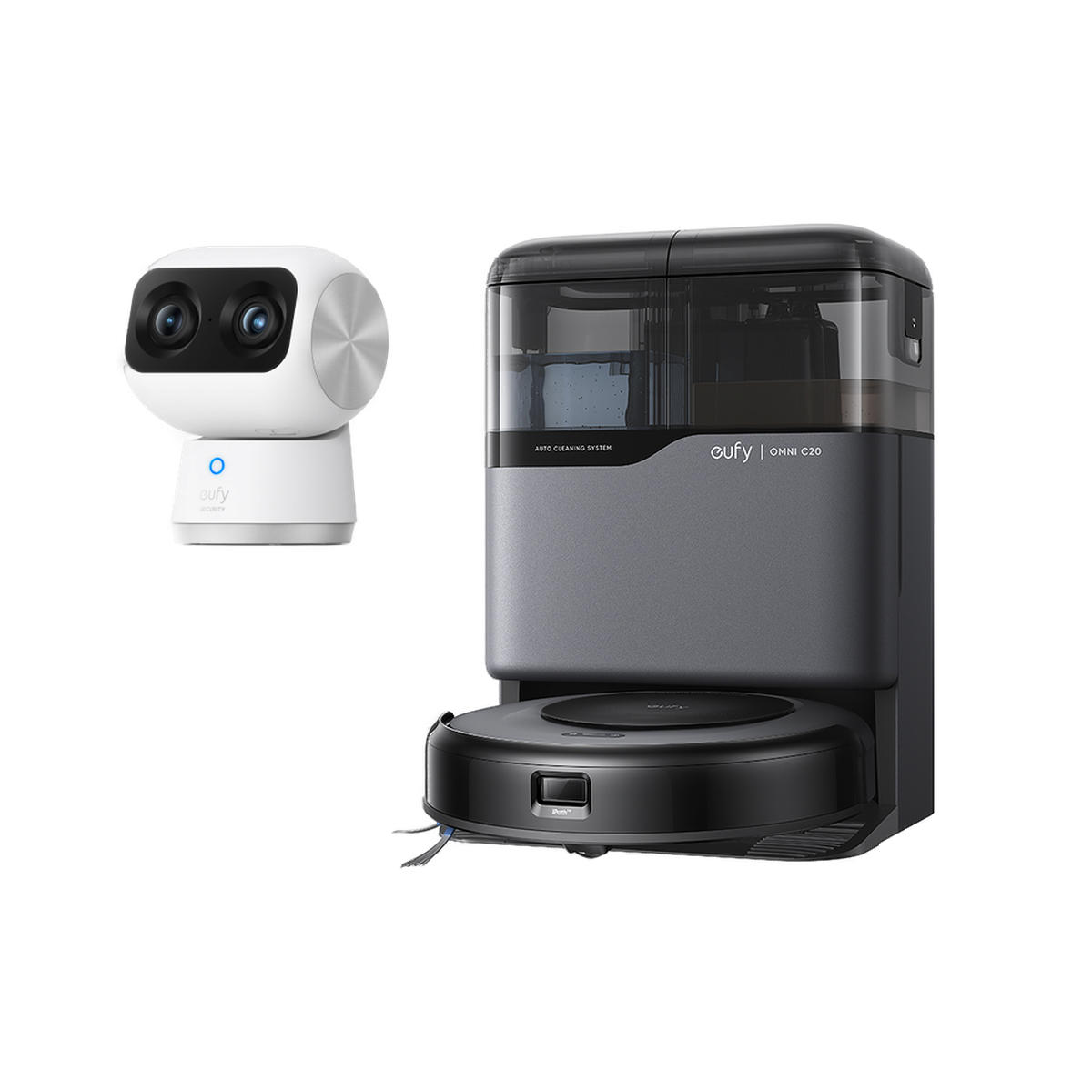 eufy-security-robot-vacuum-omni-c20-indoor-cam-s350-set image 1