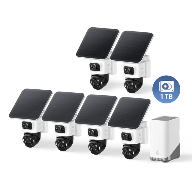 eufy-security-eufycam-s4-6-kamera-set-mit-homebase-s380-1tb-festplatte image 1