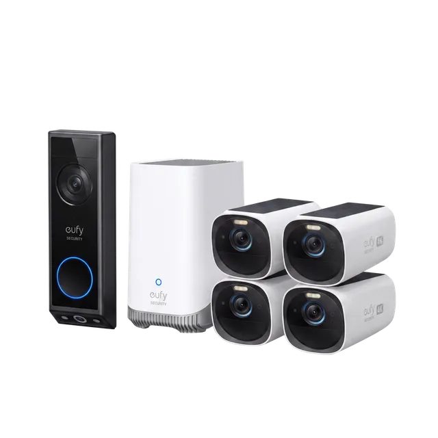 eufy-security-eufycam-3-s330-4-cam-kit-dual-video-doorbell-e340 image 1