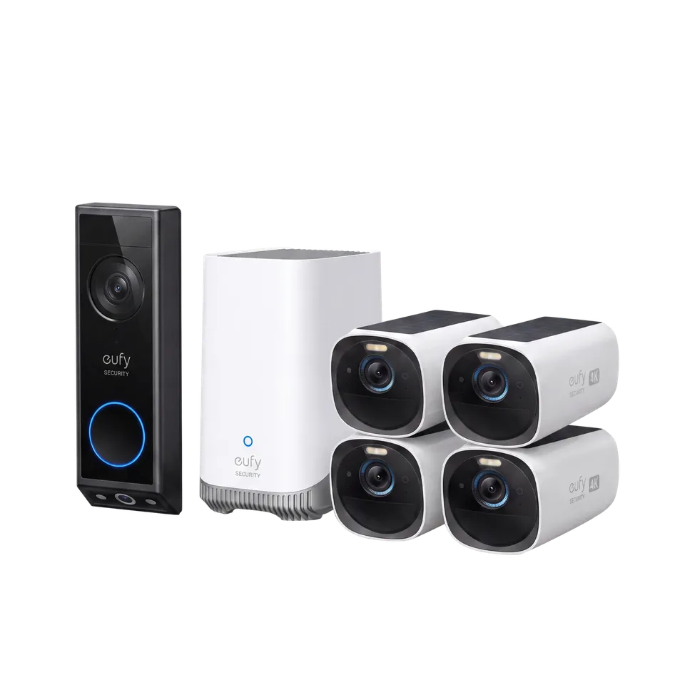 eufy-security-eufycam-3-s330-4-cam-kit-dual-video-doorbell-e340 image 1