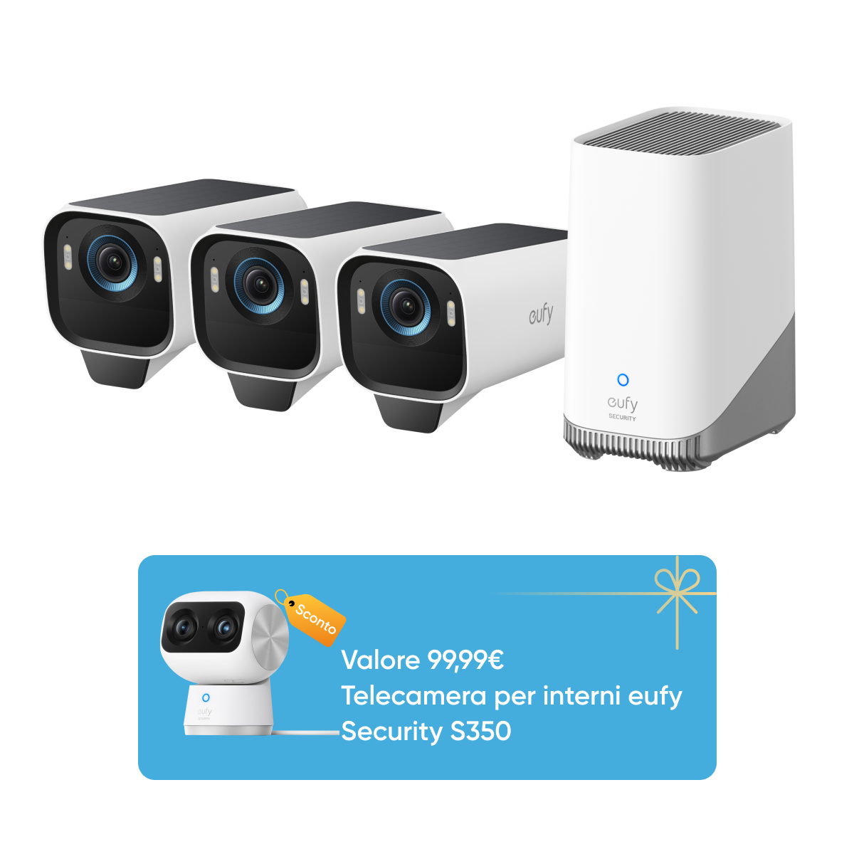 eufy-security-eufycam-s3-pro-3-kamera-kit-indoor-cam-s350-set image 1