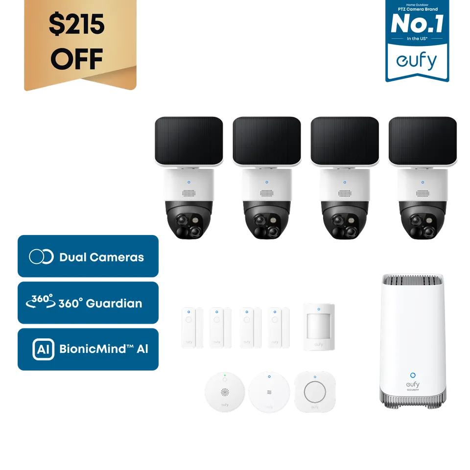 eufy-security-solocam-s340-4er-set-alarmanlage-homebase-s380 image 1
