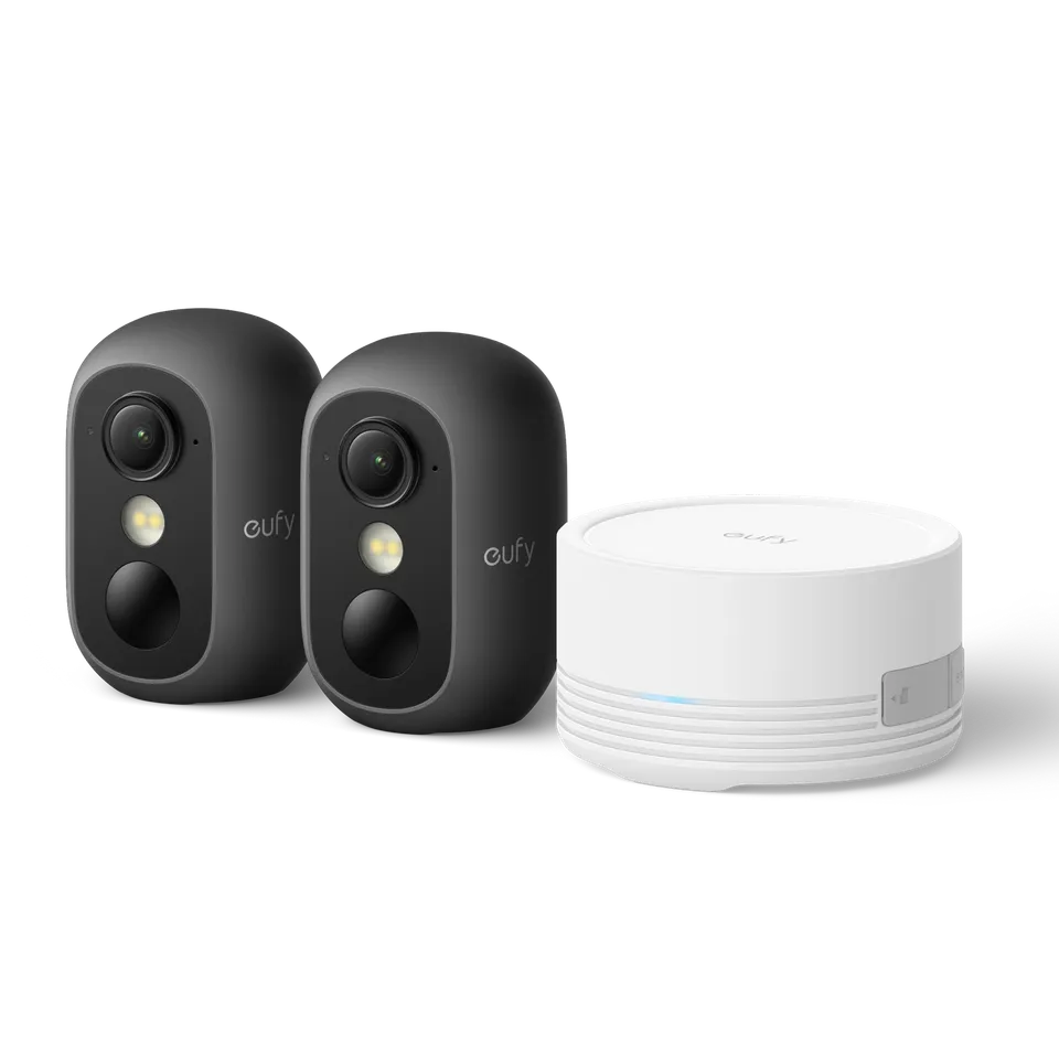 eufy-security-c35-2-kamera-set-schwarz-homebase-mini image 1