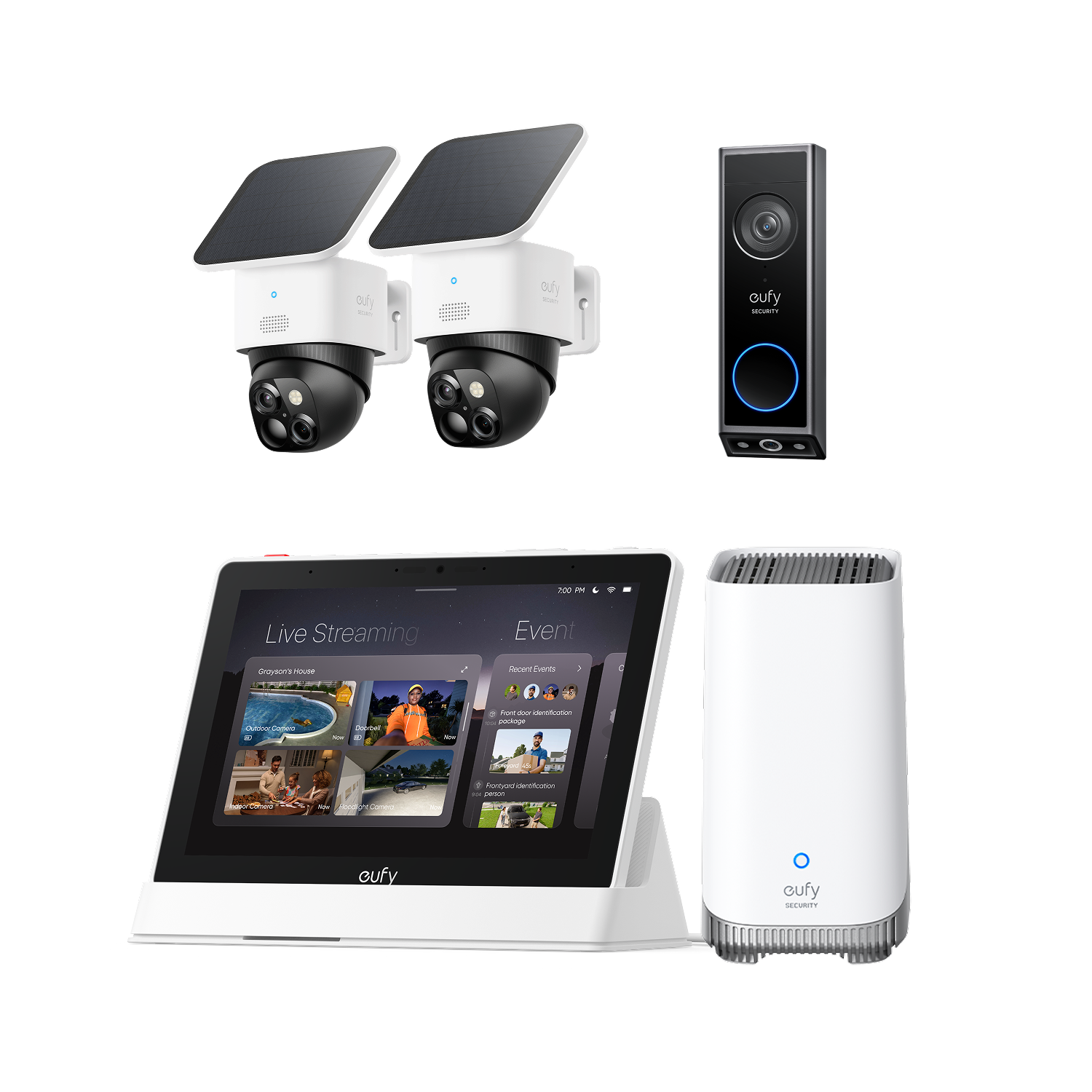 eufy-security-solocam-s340-2er-set-homebase-s380-smart-display-video-doorbell-e3 image 2