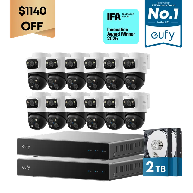 eufy-security-dual-nvr-poe-system-mit-12x-poe-cam-s4 image 1