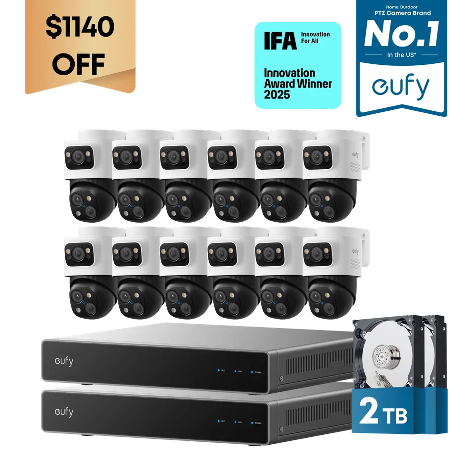 eufy-security-dual-nvr-poe-system-mit-12x-poe-cam-s4 image 1
