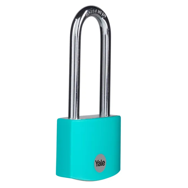 yale-vorh-ngeschloss-38-mm-aluminium-t-rkis-standardsicherheit-mit-langem-b-gel image 1