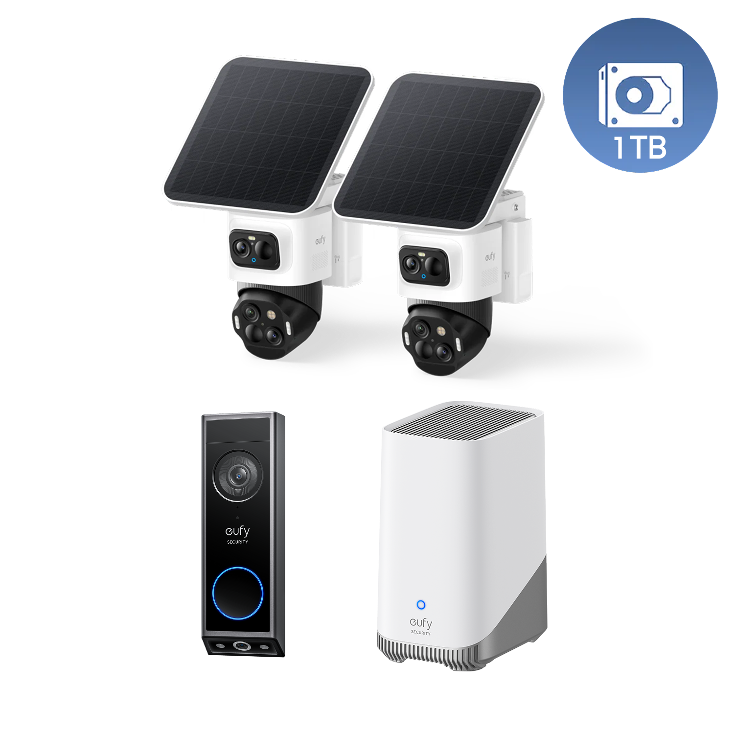 eufy-security-eufycam-s4-2-kamera-kit-homebase-s380-video-doorbell-e340-1tb-hdd image 1
