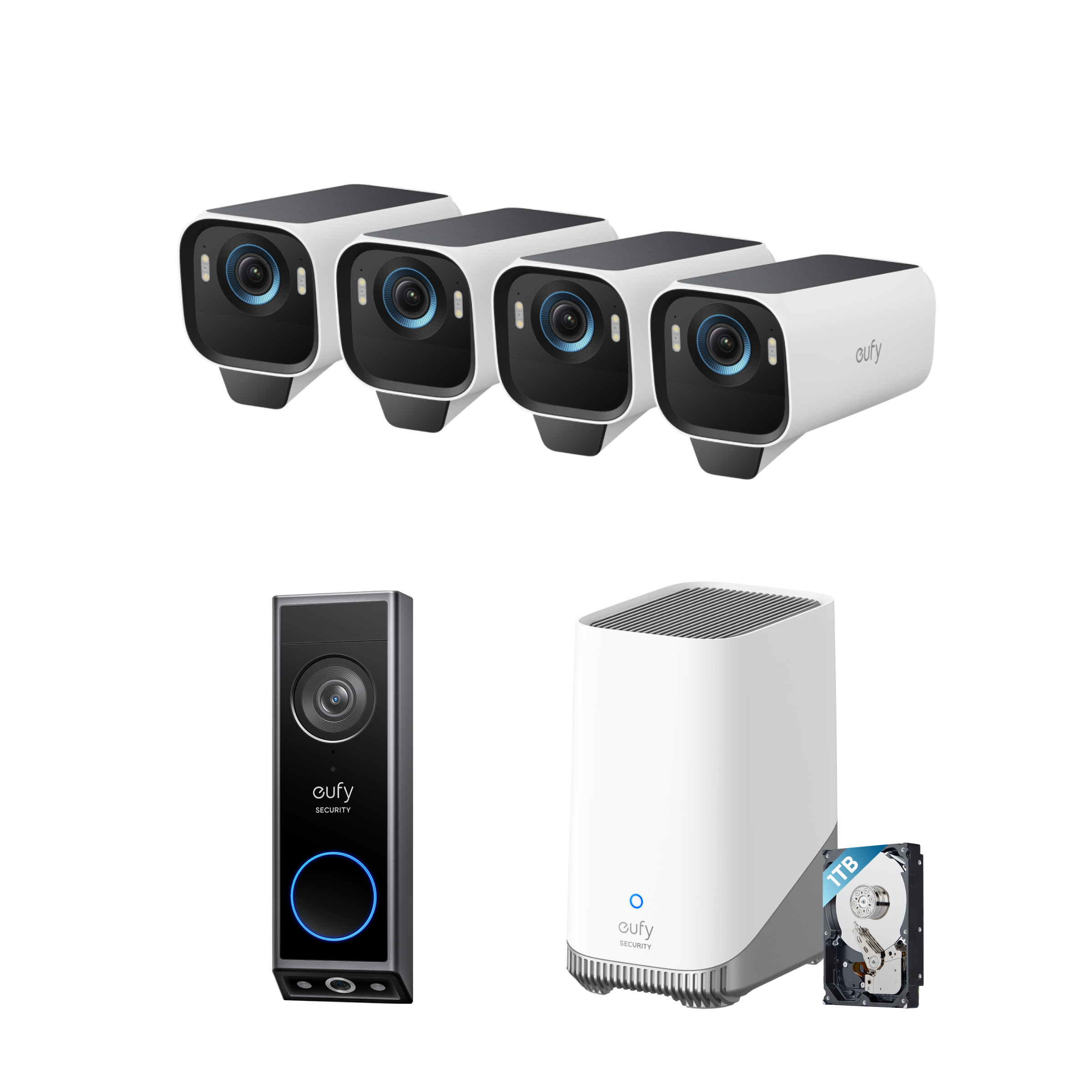 eufy-security-eufycam-s3-pro-4-cam-kit-video-doorbell-e340-1-tb-festplatte image 1