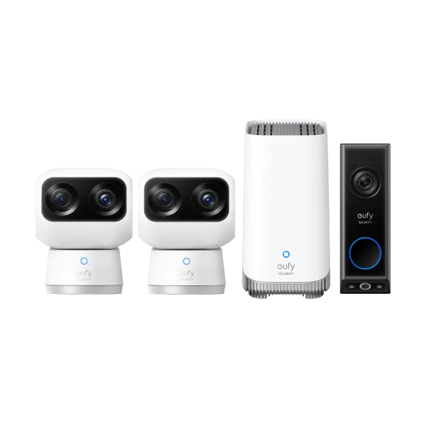 eufy-security-indoor-cam-s350-video-doorbell-e340-homebase-s380-bundle image 1