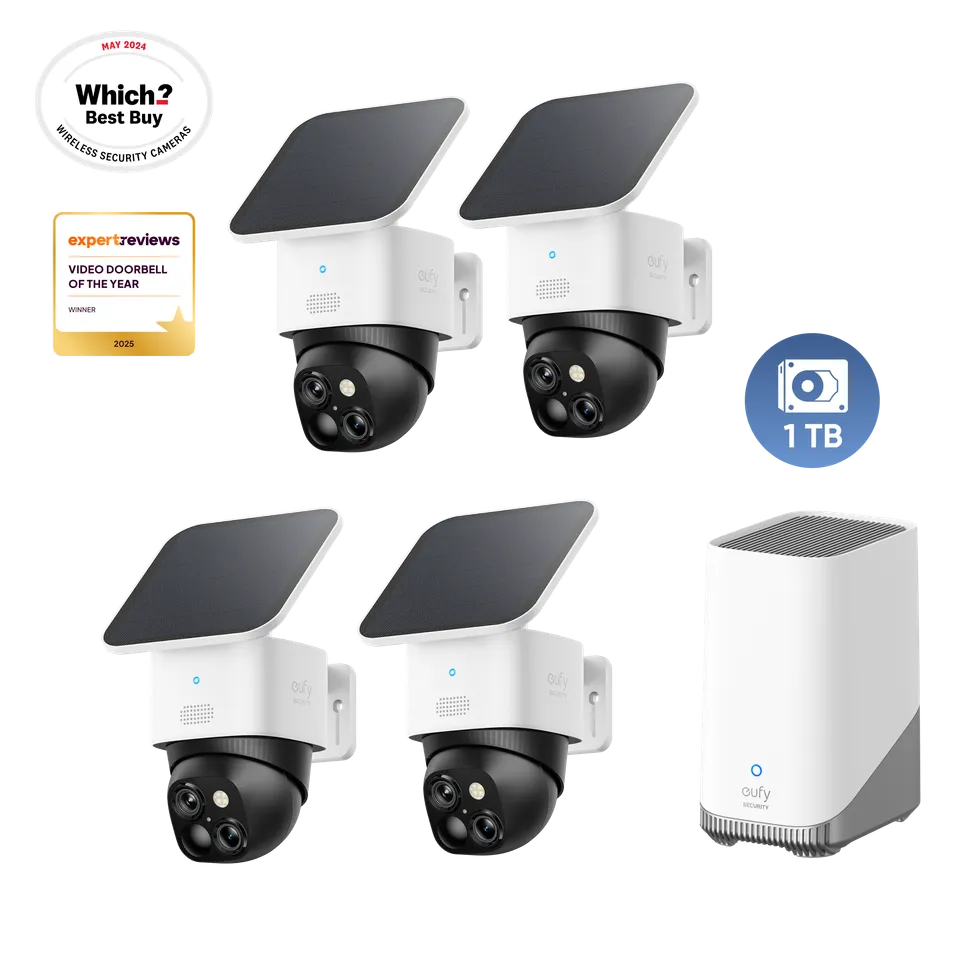 eufy-security-solocam-s340-4er-set-mit-homebase-s380-1-tb-festplatte image 1