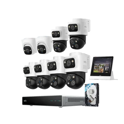 eufy-security-poe-nvr-s4-max-system-2x-bullet-ptz-cam-s4-2x-e41-smart-display image 1