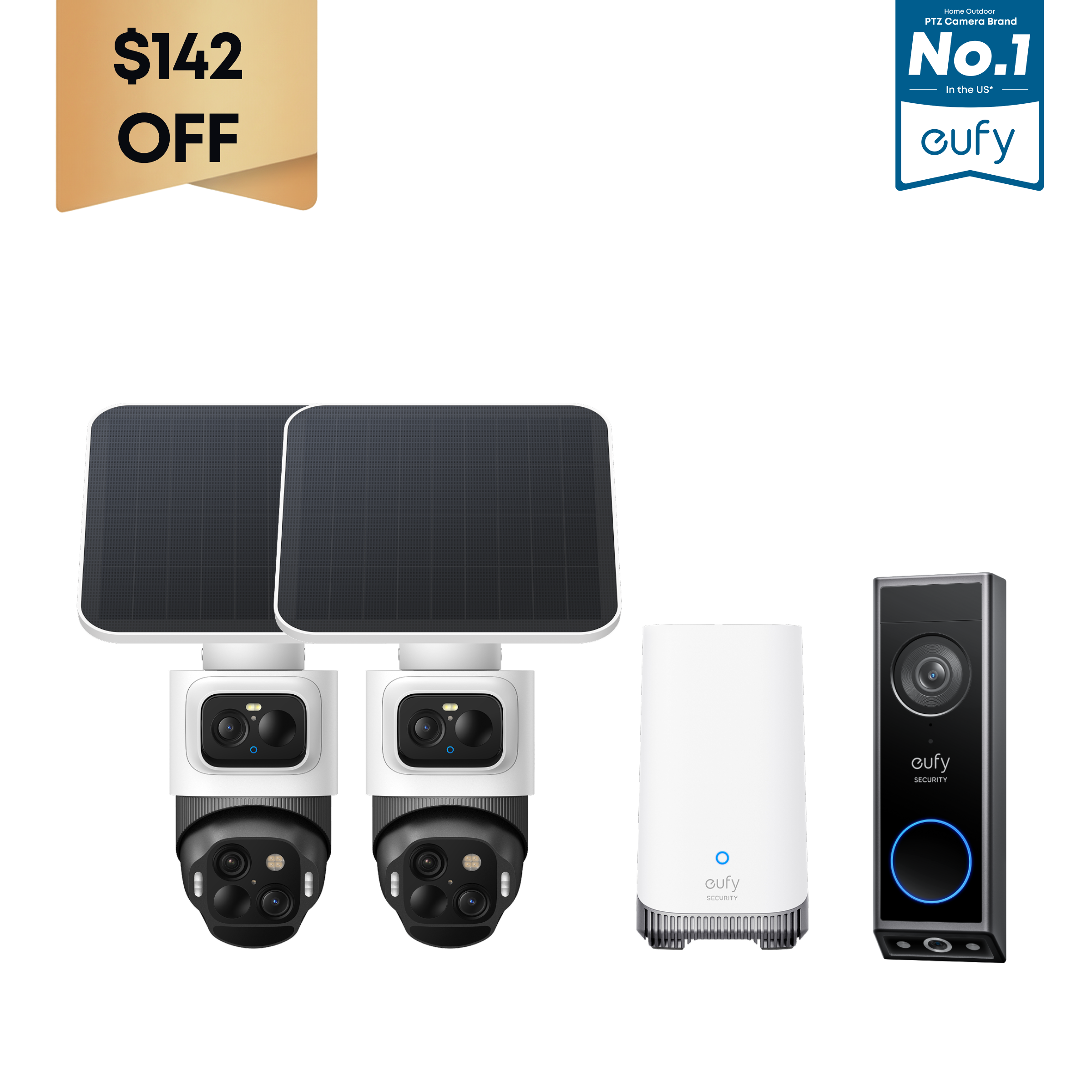 eufy-security-eufycam-s4-2-cam-kit-video-doorbell-e340 image 1