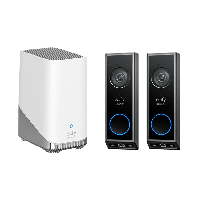 eufy-security-video-doorbell-e340-doppelpack-homebase-s380-bundle image 1