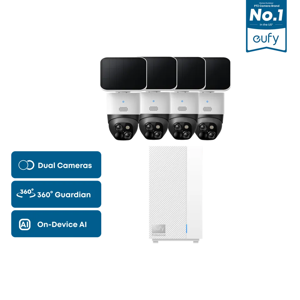 eufy-security-solocam-s340-4-cam-kit-homebase-professional-s1-solar-set image 1