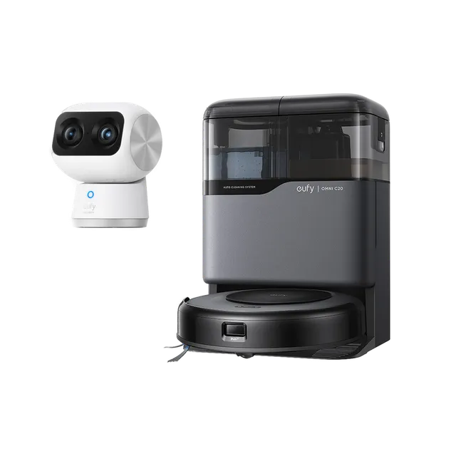 eufy-security-robot-vacuum-omni-c20-indoor-cam-s350-set image 1