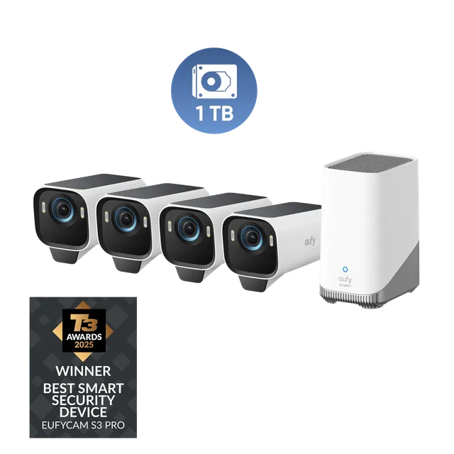 eufy-security-eufycam-s3-pro-4-cam-kit-1-tb-festplatte-4k-solar-berwachungsset image 1