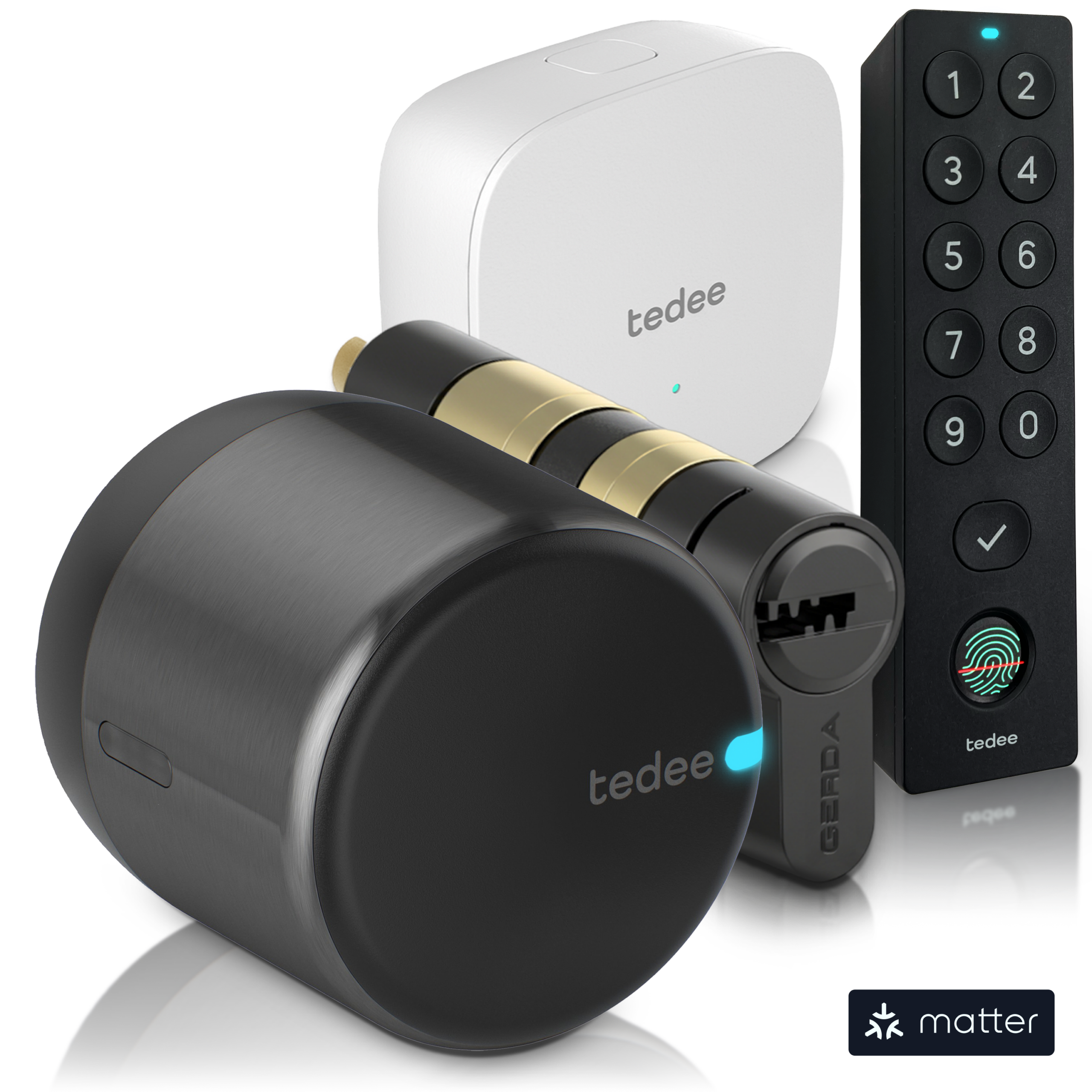 tedee-go2-smart-lock-full-bundle-mit-bridge-keypad-pro image 2