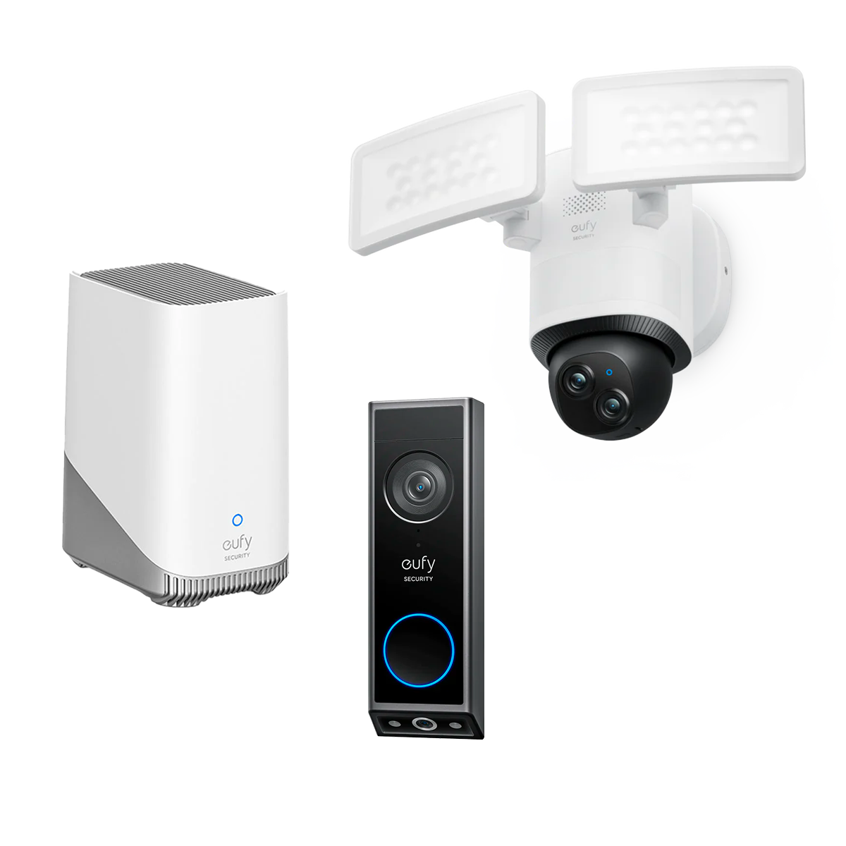 eufy-security-video-doorbell-e340-floodlight-camera-e340-homebase-3-zutritts-set image 1