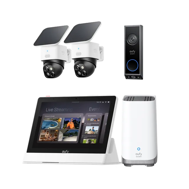 eufy-security-solocam-s340-2er-doorbell-e340-homebase-s380-display-e10-xxl-set image 1