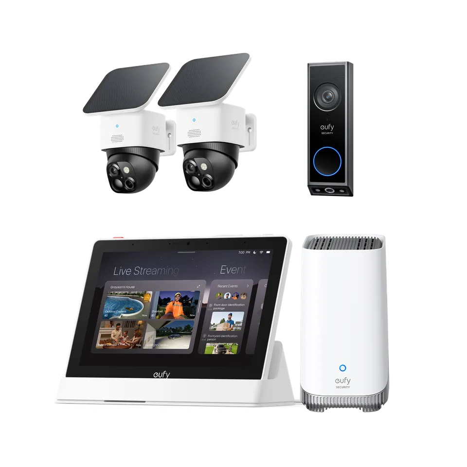 eufy-security-solocam-s340-2er-doorbell-e340-homebase-s380-display-e10-xxl-set image 1