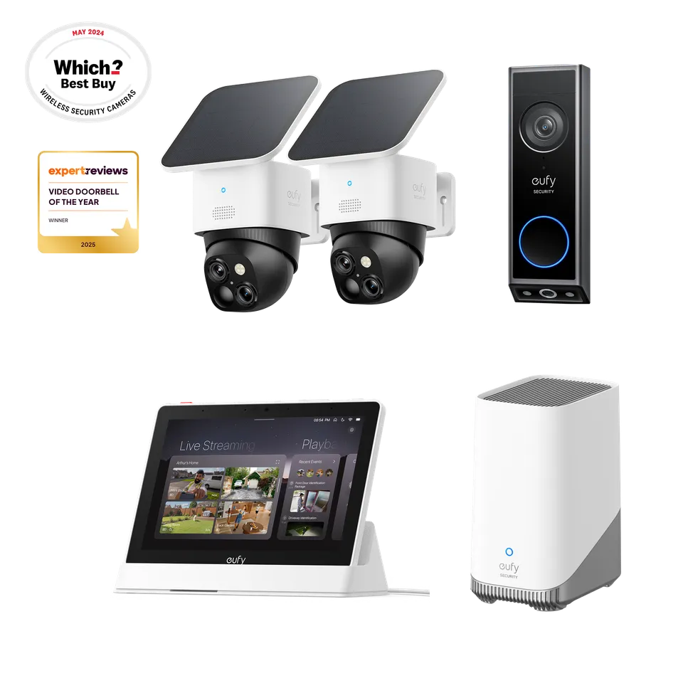eufy-security-solocam-s340-2-cam-video-doorbell-e340-homebase-s380-smart-display image 1