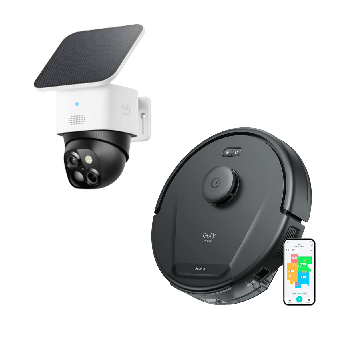 eufy-security-solocam-s340-eufy-clean-l60-bundle-solar-au-enkamera-saugroboter image 1