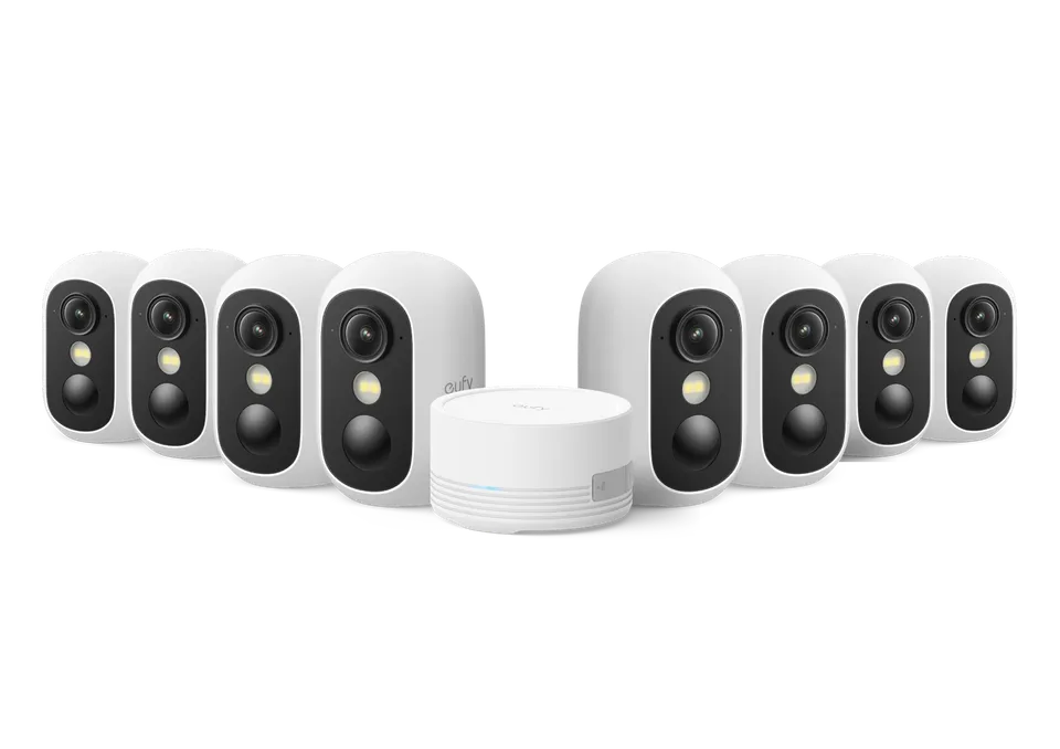 eufy-security-eufycam-c35-8-cam-kit-wireless-ip67-akku-kameras-mit-homebase-mini image 1