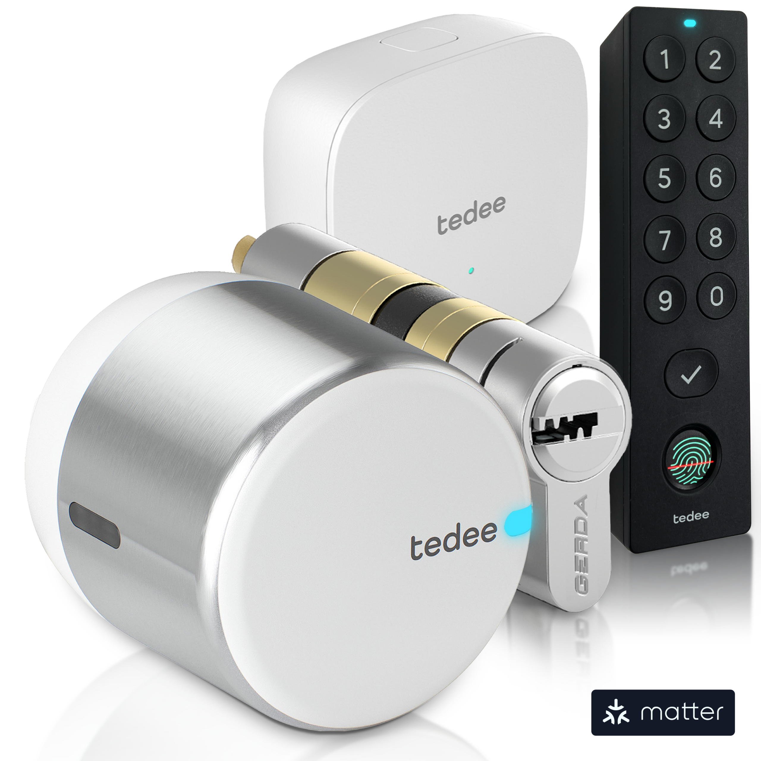 tedee-go2-smart-lock-full-bundle-mit-bridge-keypad-pro image 3