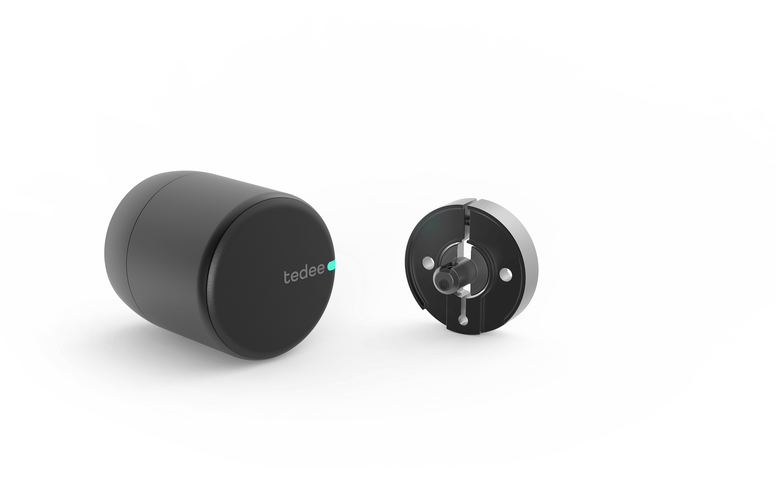 tedee-pro-smart-lock-schwarz-mit-nordic-adapter-graphit image 2