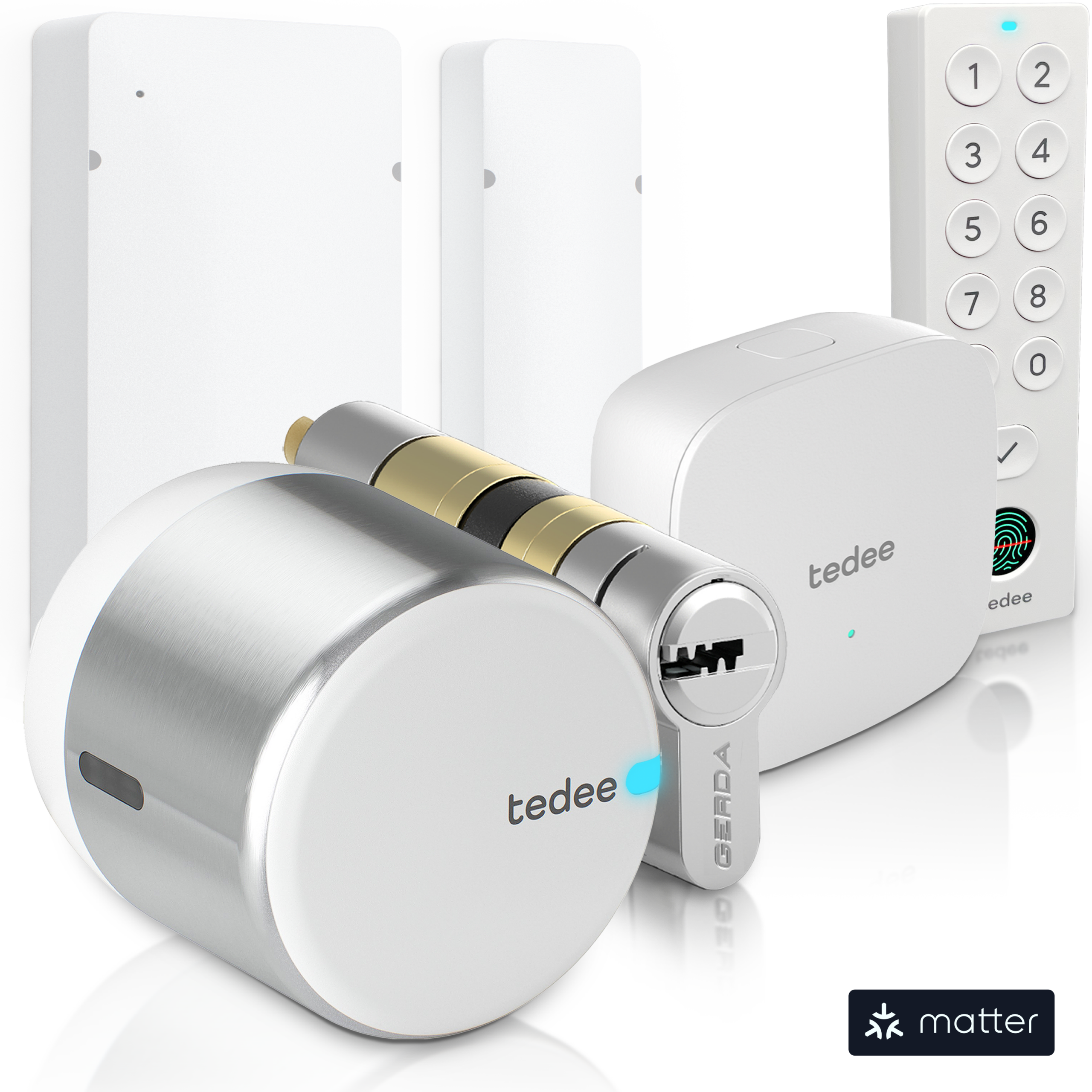 tedee-go2-bridge-keypad-pro-t-rsensor-zylinder-full-bundle-komplettes-keyless-se image 1