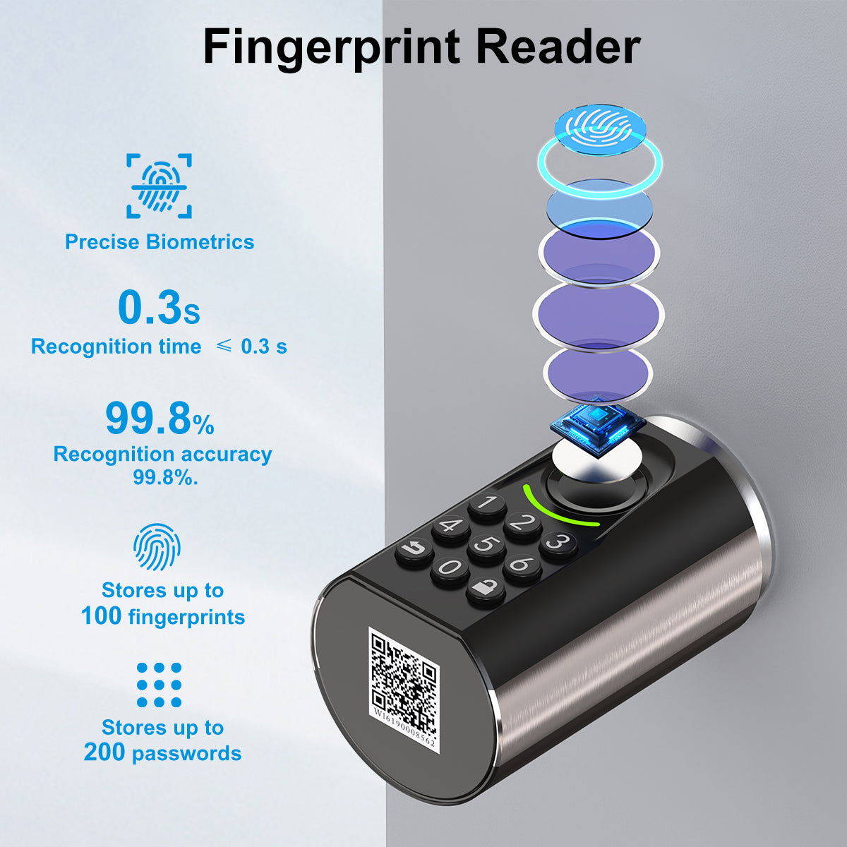 welock-u71-smartes-t-rschloss-mit-fingerabdruck-pin-code-und-schl-ssel image 3