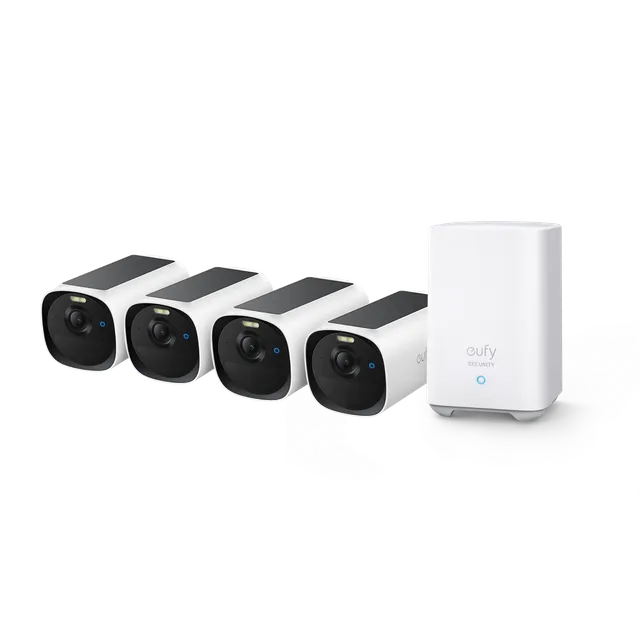 eufy-security-eufycam-e40-4-cam-kit-homebase-s280-2k-solar-berwachungskamera-set image 1