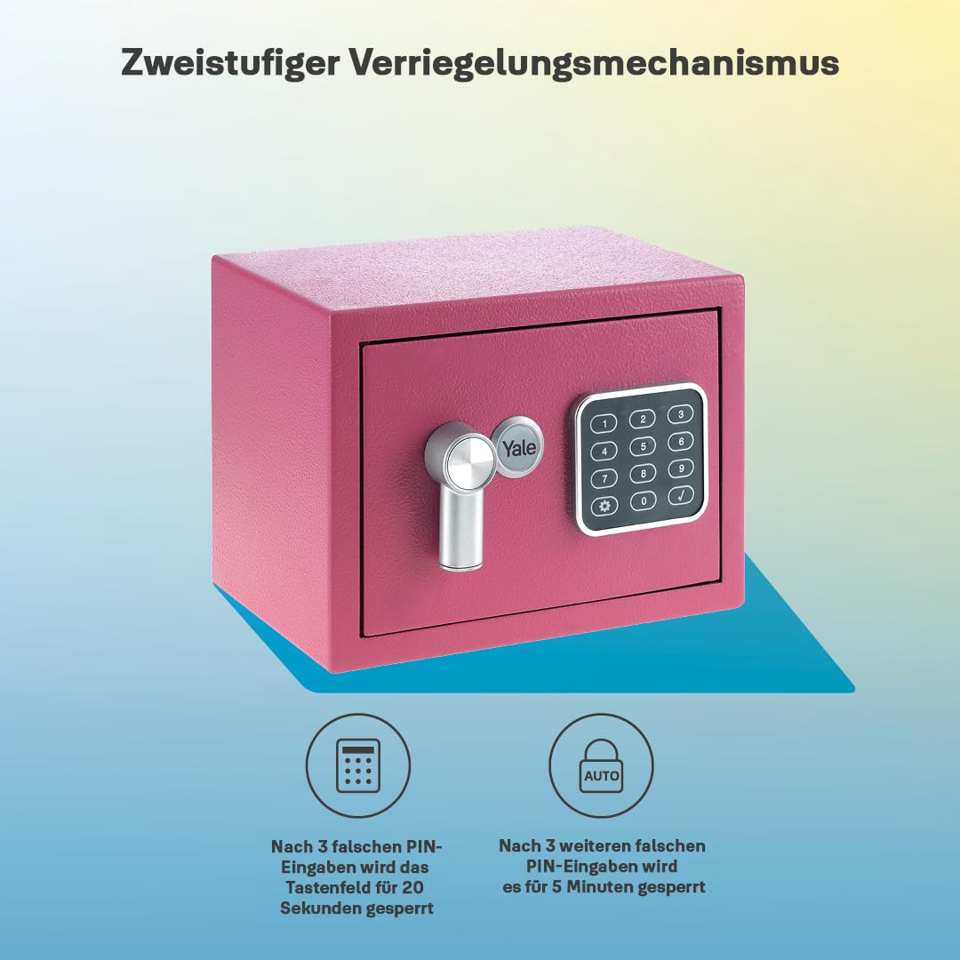 yale-elektronischer-tresor-ysv-170-db2-p-mini-rosa-m-beltresor-mit-pin-und-schl- image 3
